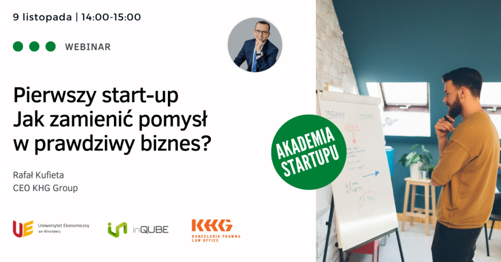 Zdjęcie, webinar - Pierwszy start-up – jak zamienić pomysł w prawdziwy biznes?
